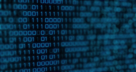 Image of data processing over globe