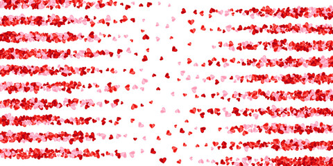 Paper cut sweet heart symbols romantic background design. Anniversary decoration. Banner