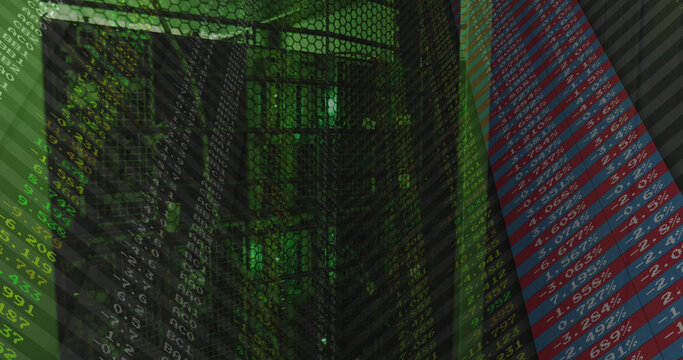 Image of data processing over inflation text