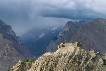 Scenic view of Baltit fort in Hunza valley, Karimabad, Karakoram highway, Pakistan
