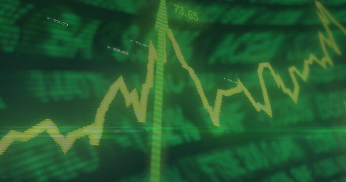 Image of data processing over dollar symbols - Powered by Adobe