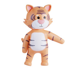 Obraz na płótnie Canvas 3d render cute tiger