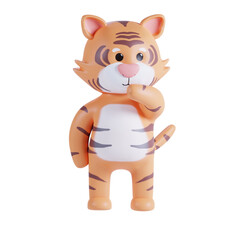 Fototapeta na wymiar 3d render cute tiger