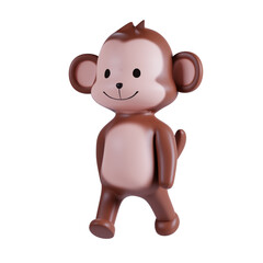 Obraz na płótnie Canvas 3d render cute monkey