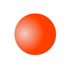 orange gradient circle vector on white background
