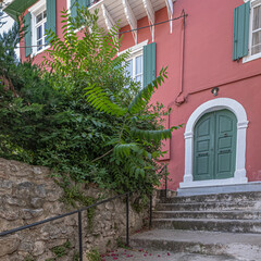 Street views of the town of Nafplio, capital of the region of Argolis, Peloponnese, Greece