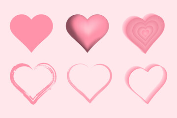 Heart Icons Set. Love Symbol Icon