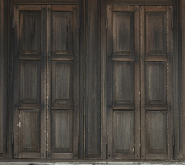 portrait of classic wooden window