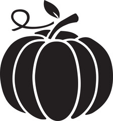 Single of halloween pumpkins solid with leave ,Fall season vector