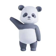 Obraz na płótnie Canvas 3d render cute panda