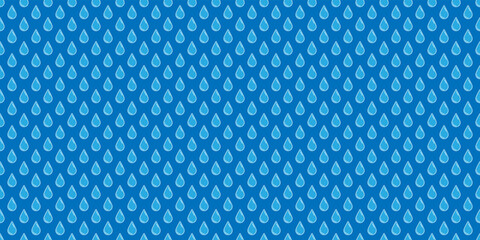 Rain drops seamless blue pattern
