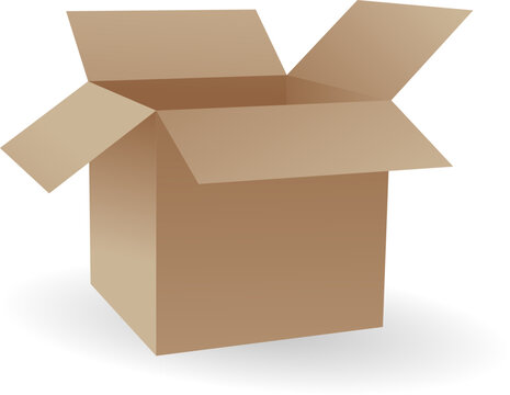 opened cardboard box vector