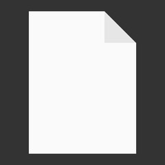 Modern flat design of empty mockup file icon for web