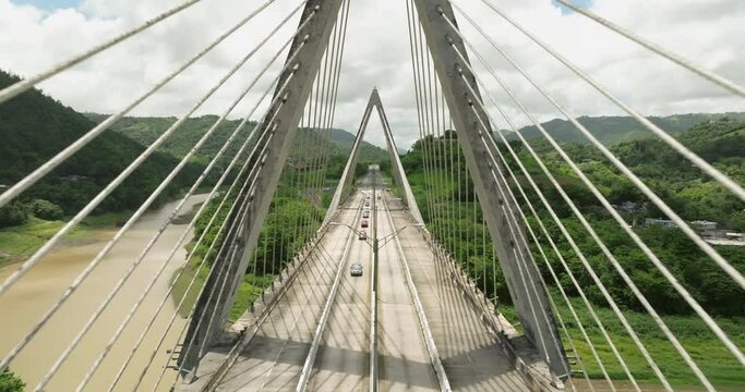 Cable-stayed bridge at naranjito Puerto rico 2