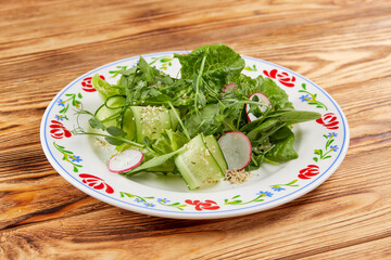 fresh spring salad with radish