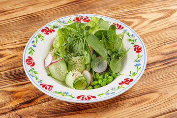 fresh spring salad with radish