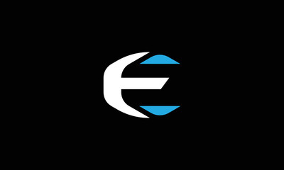 CE logo letter design on luxury background. EC logo monogram initials letter concept. CE icon logo design. EC elegant and Professional letter icon design on black background. C E EC CE - obrazy, fototapety, plakaty