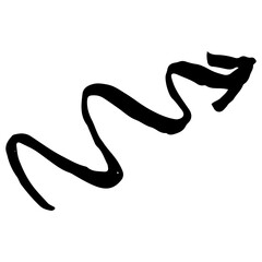 Brush stroke grunge arrow.