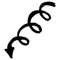 Brush stroke grunge arrow.