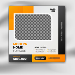 Real estate modern social media post, social media banner and web banner design