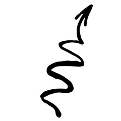 Brush stroke grunge arrow.