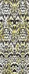 a dimensional pattern suitable for textiles with an effect consisting of wild animal objects