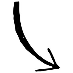 Brush stroke grunge arrow.