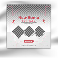 Real estate modern social media post, social media banner and web banner design