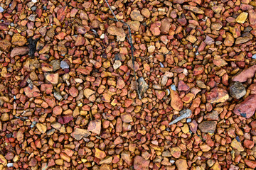 Abstract texture of the red stones