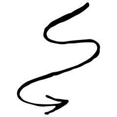 Brush stroke grunge arrow.