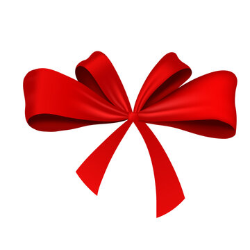 Ribbon Bow Christmas Element