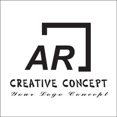Square AR 2 Letter Logo Creative