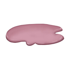 Pink blot. Puddle of pink paintwith highlights. 3d illustration