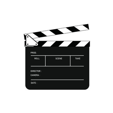 Clapperboard production movie film Royalty Free Vector Image