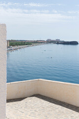 Obraz premium Views of the sea and the promenade from a street in the neighborhood of La Caleta in Salobreña, Granada