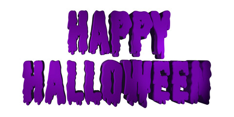 halloween background banner with 3D happy halloween text halloween party banners backgrounds cut out on white background
