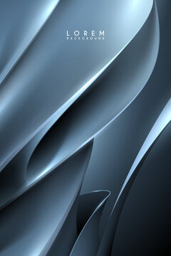 Abstract gray waved shapes background