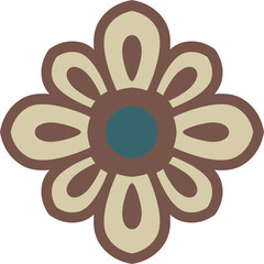 Retro ancient style pattern botanic garden plant flower