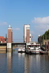 Deurstickers Der Binnenhafen von Duisburg. © oparauschebart