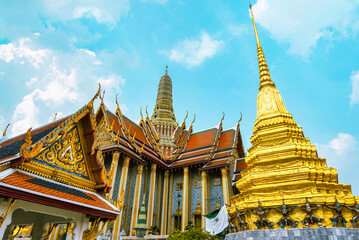 Fototapeta premium Wat Phra Kaew, The Temple of the Emerald Buddha, in Thailand.