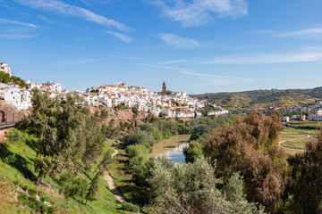 Fototapeta na wymiar View of Montoro village, a city and municipality in the Cordoba Province of southern Spain, in the north-central part of the autonomous community of Andalusia