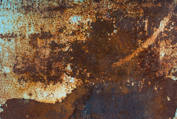 Texture of painted iron wall