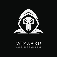 hood wizard abstract logo icon