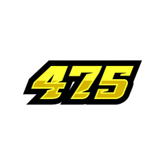 Racing Number 475 Logo Design