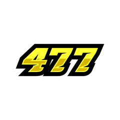 Racing Number 477 Logo Design