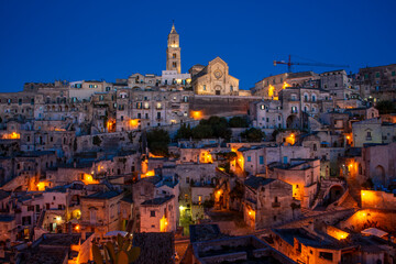 Ancient town of Matera, Sassi di Matera, Basilicata, southern Italy
