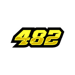 Racing Number 482 Logo Design