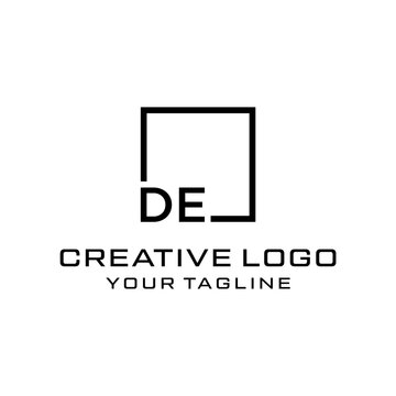 Creative letter de logo design vektor	