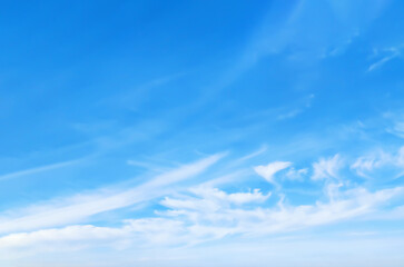 Blue sky with white clouds in morning background