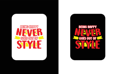 Creative typography sticker t-shirt design premium vector template